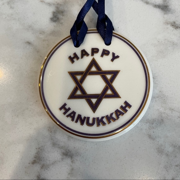 Happy Hanukkah basket tie on by Longaberger pottery - Picture 2 of 6